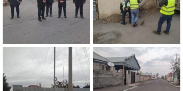 Goranboy şəhərində yenidənqurma işləri davam etdirilir.