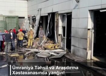 Ümraniyə Təhsil və Araşdırma Xəstəxanasında yanğın!