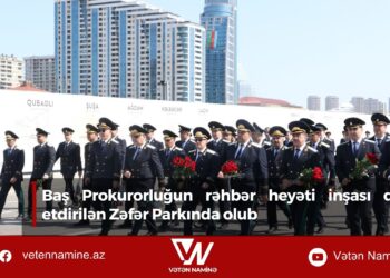Baş Prokurorluğun rəhbər heyəti inşası davam etdirilən Zəfər Parkında olub