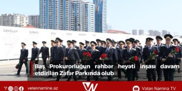 Baş Prokurorluğun rəhbər heyəti inşası davam etdirilən Zəfər Parkında olub